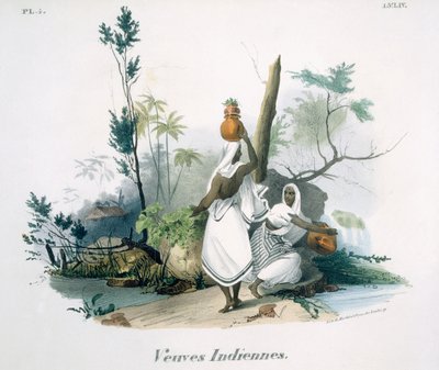 Vedove indiane, 1827-35 da M.E. Burnouf